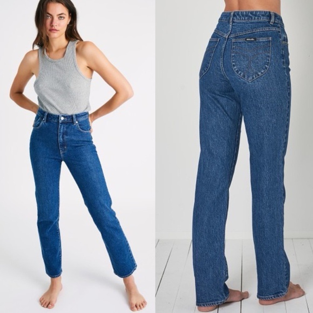 ROLLA’S High Rise Classic Straight Jean in Blue Size 25 - Picture 3 of 10